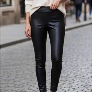 Express Black Faux Leather Pants
